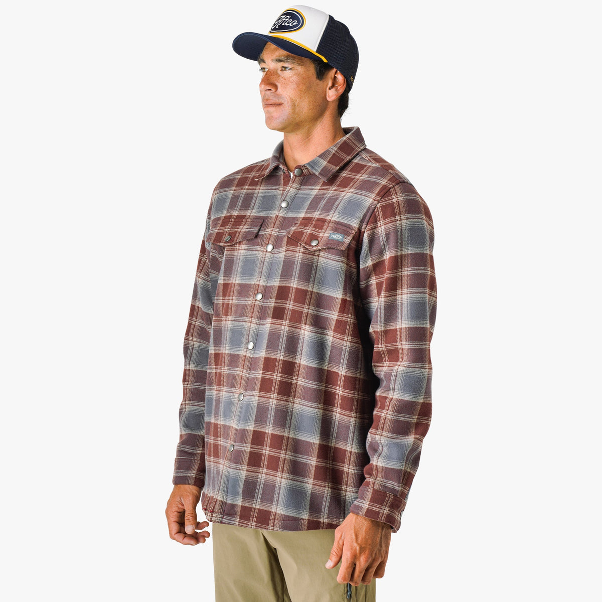 Sable Stout Button Up Flannel Shacket / AFTCO Deals