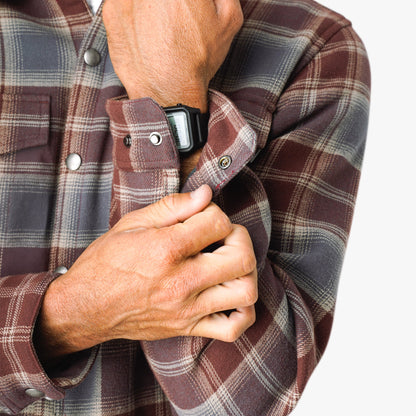 Sable Stout Button Up Flannel Shacket / AFTCO Deals