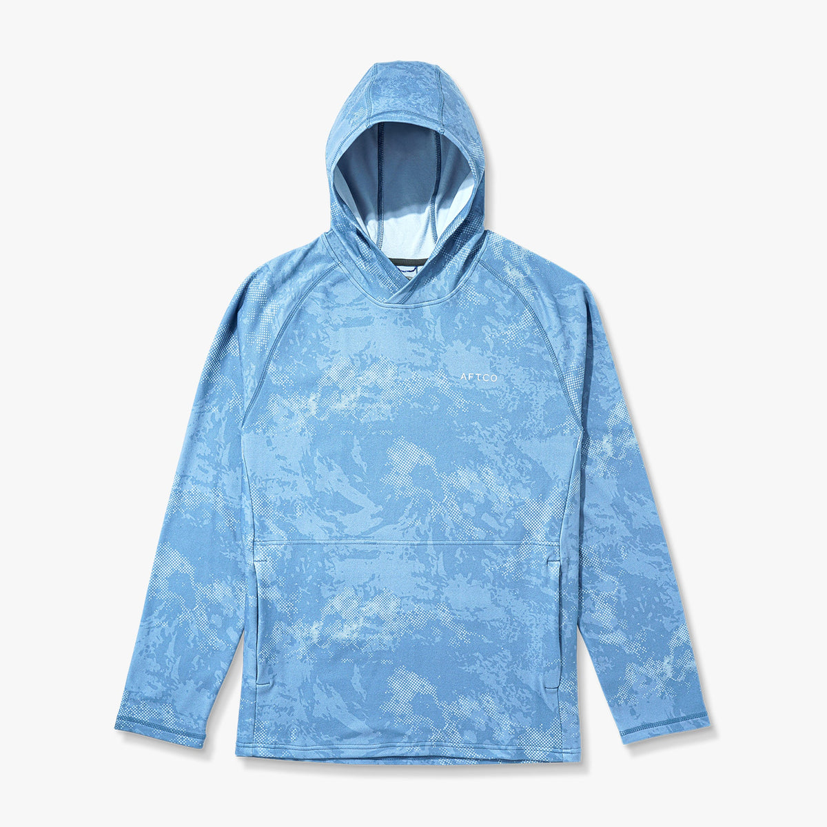Navy Grander Camo Coastal Layer Printed Camo Fishing Hoodie / AFTCO Special Offer
