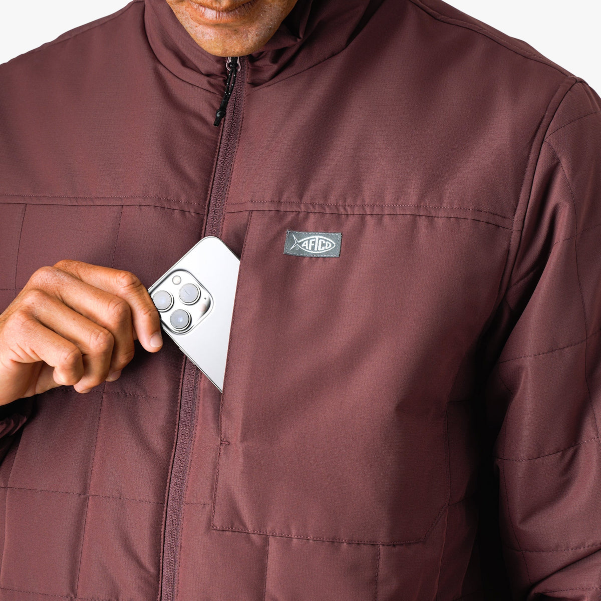 Sable Crosswind Insulated Fishing Puffer Jacket / AFTCO Smart Buy