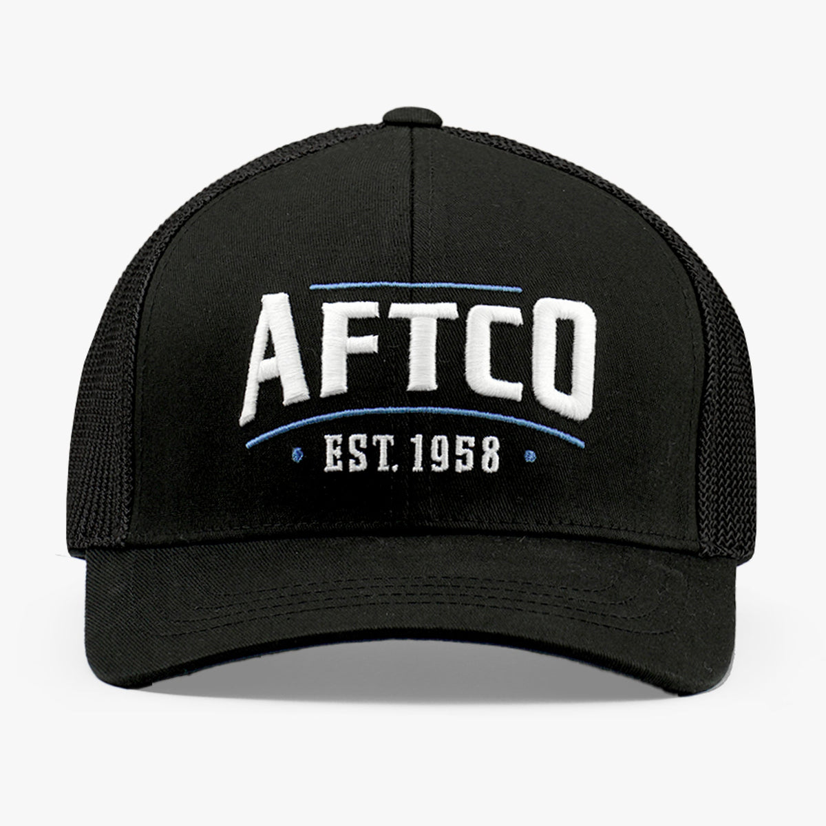 Black Tidal Trucker Fishing Hat Snapback / AFTCO Trusted