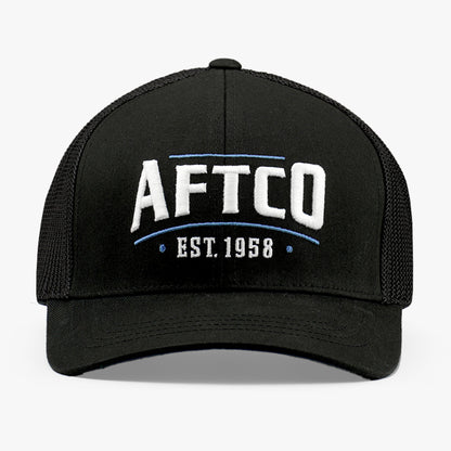 Black Tidal Trucker Fishing Hat Snapback / AFTCO Trusted