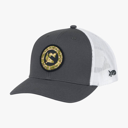 Charcoal CCA Camo Trucker Hat / AFTCO Quality