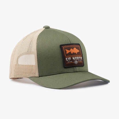 Olive Frontier Fishing Trucker Hat / AFTCO Smart Buy