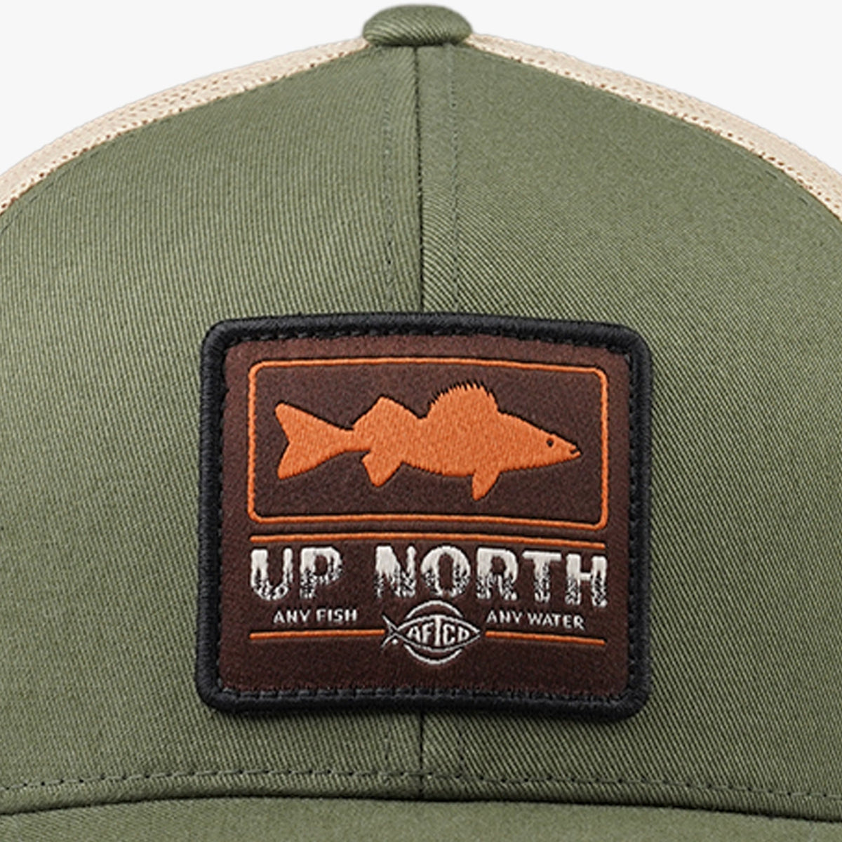 Olive Frontier Fishing Trucker Hat / AFTCO Smart Buy
