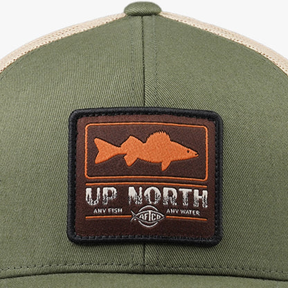Olive Frontier Fishing Trucker Hat / AFTCO Smart Buy