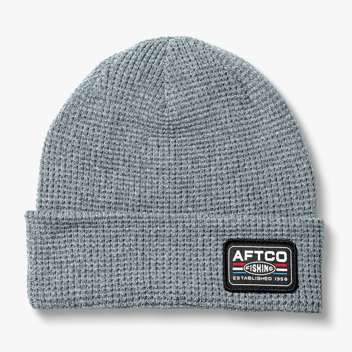 Navy Chevron Waffle Fishing Beanie / AFTCO Latest