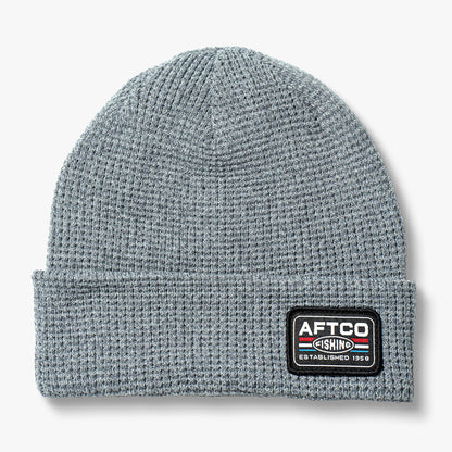 Navy Chevron Waffle Fishing Beanie / AFTCO Latest