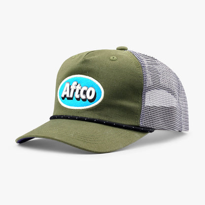 Olive Stack Trucker Hat / AFTCO Discount