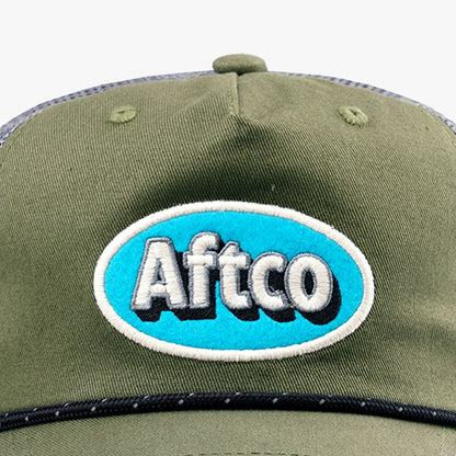 Olive Stack Trucker Hat / AFTCO Discount