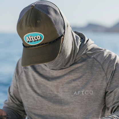 Olive Stack Trucker Hat / AFTCO Discount