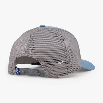 Slate Blue Lemonade Leather Trucker Hat / AFTCO Sale