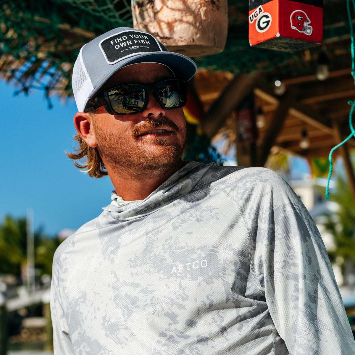 Steel Find Your Own Fish Trucker Hat / AFTCO Featured