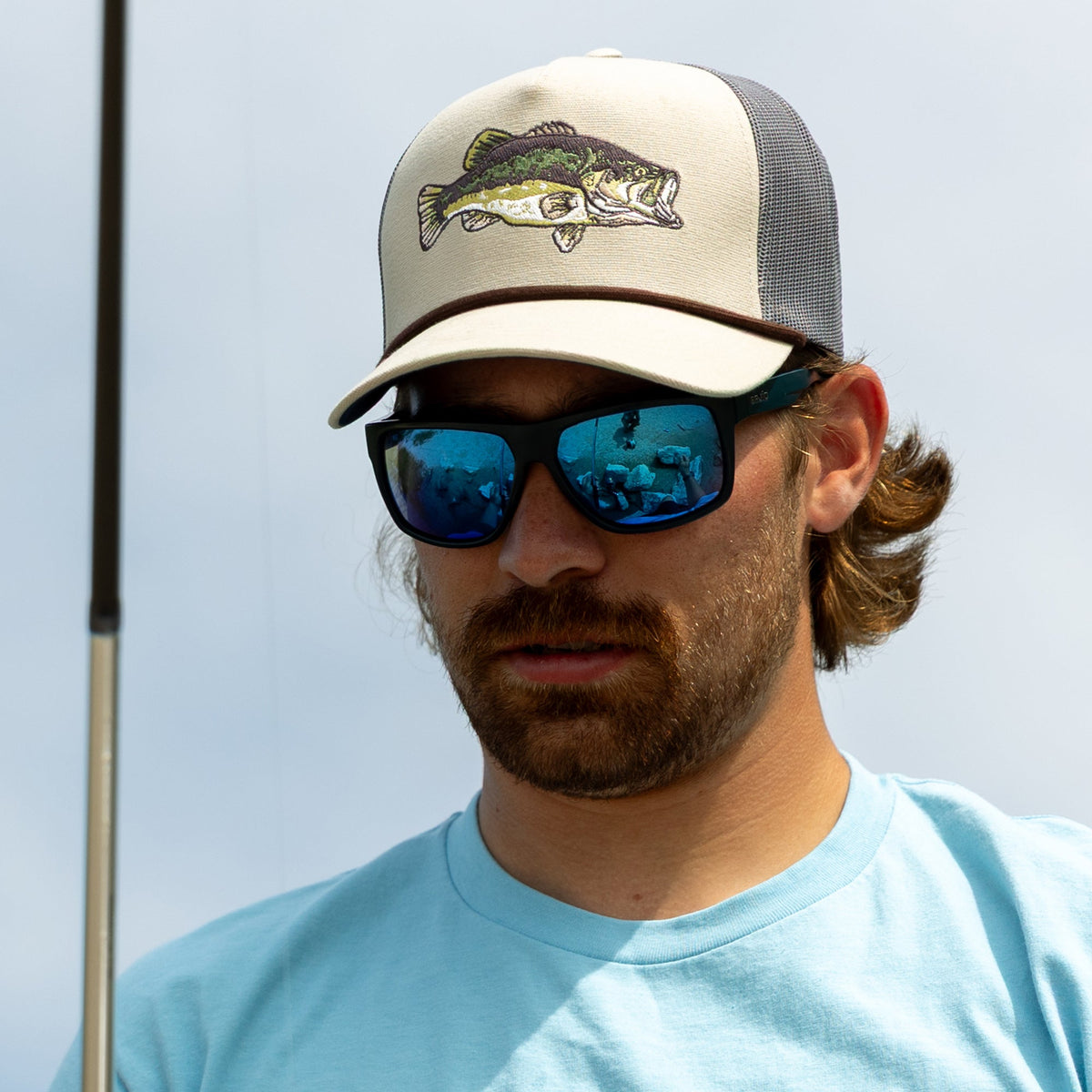 Tan Triad Fishing Trucker Hat / AFTCO Classic