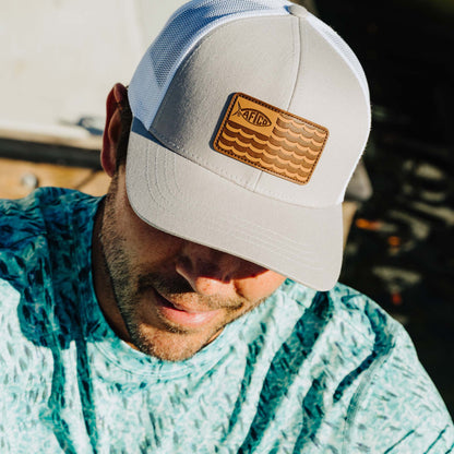 Gray Heather Canton Fishing Trucker Hat / AFTCO Deals