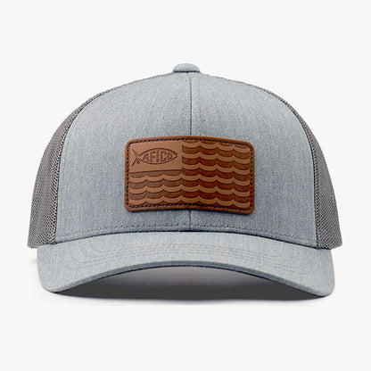 Gray Heather Canton Fishing Trucker Hat / AFTCO Deals