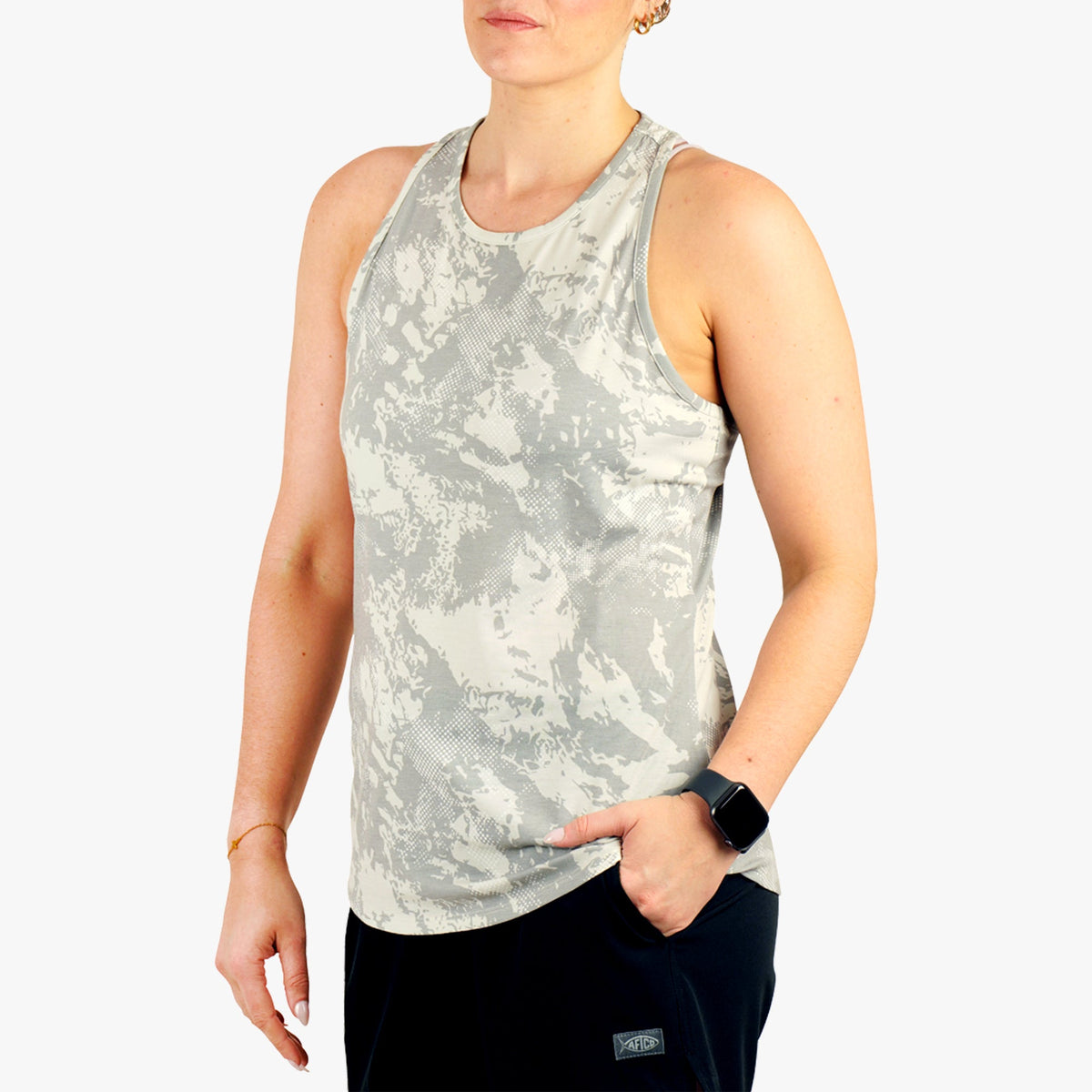 Silver Storm Camo AFTCO Ocean Bound Women's Fishing Tank Top / AFTCO Best Price