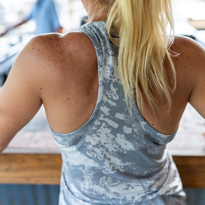 Silver Storm Camo AFTCO Ocean Bound Women's Fishing Tank Top / AFTCO Best Price