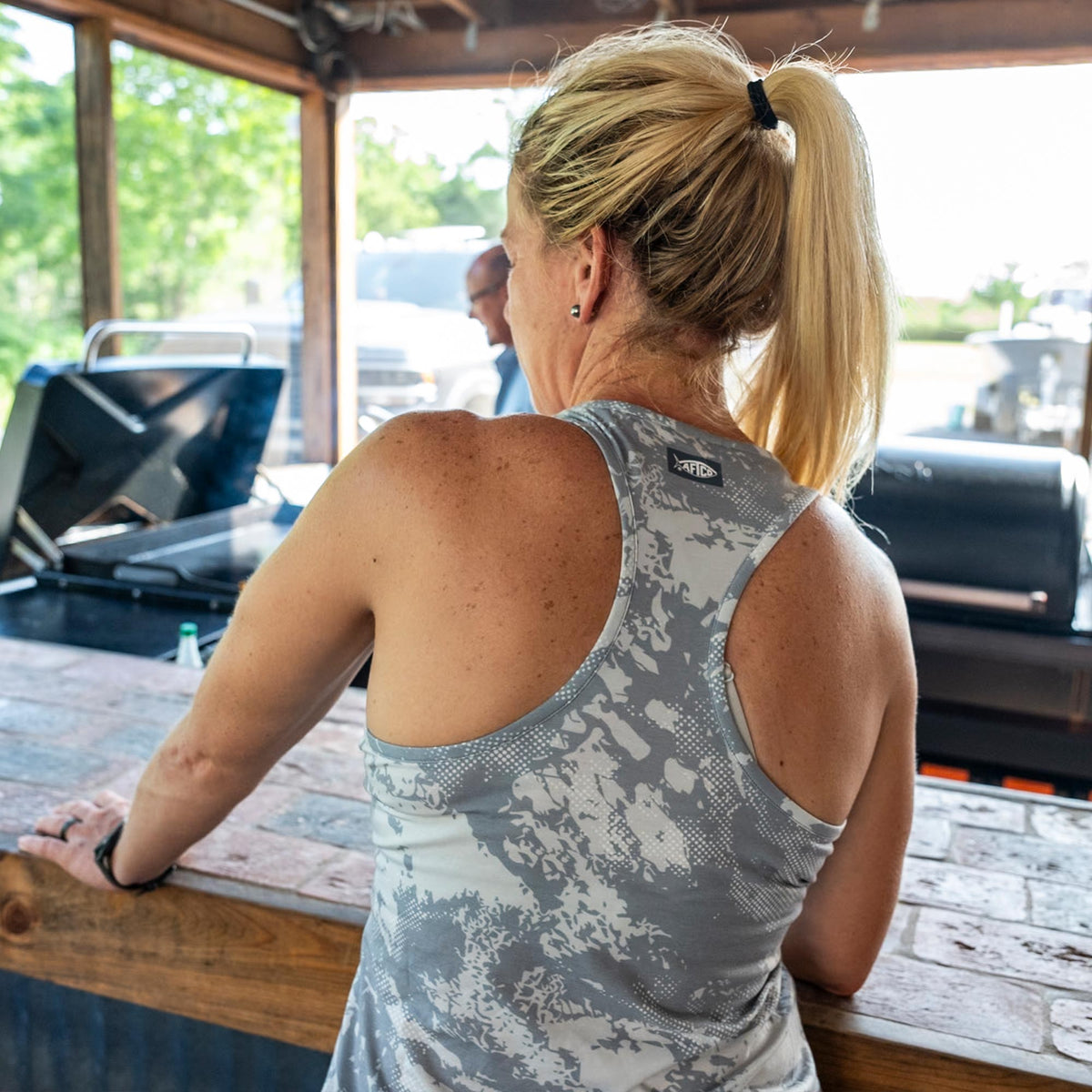 Silver Storm Camo AFTCO Ocean Bound Women's Fishing Tank Top / AFTCO Best Price