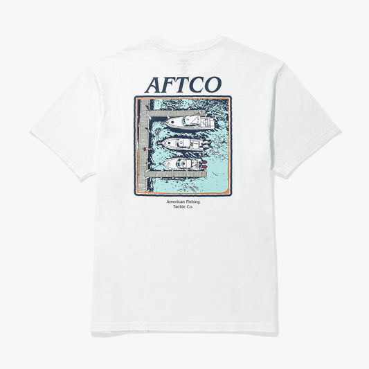 White Docked Short Sleeve Fishing Shirt / AFTCO Value