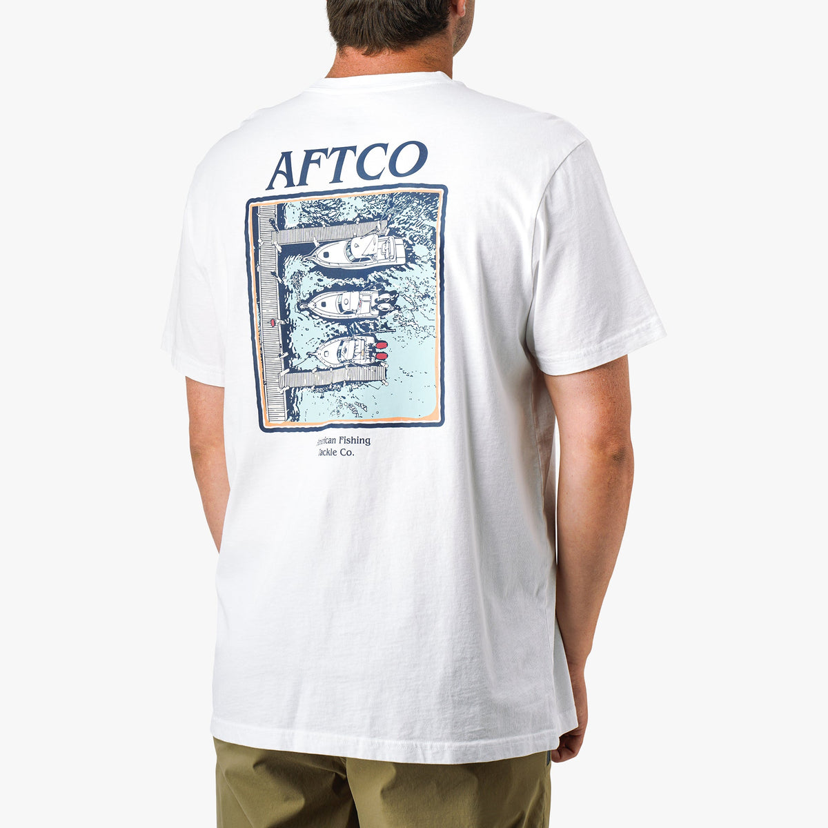White Docked Short Sleeve Fishing Shirt / AFTCO Value