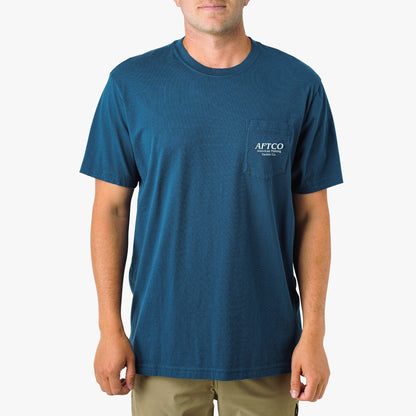 White Docked Short Sleeve Fishing Shirt / AFTCO Value