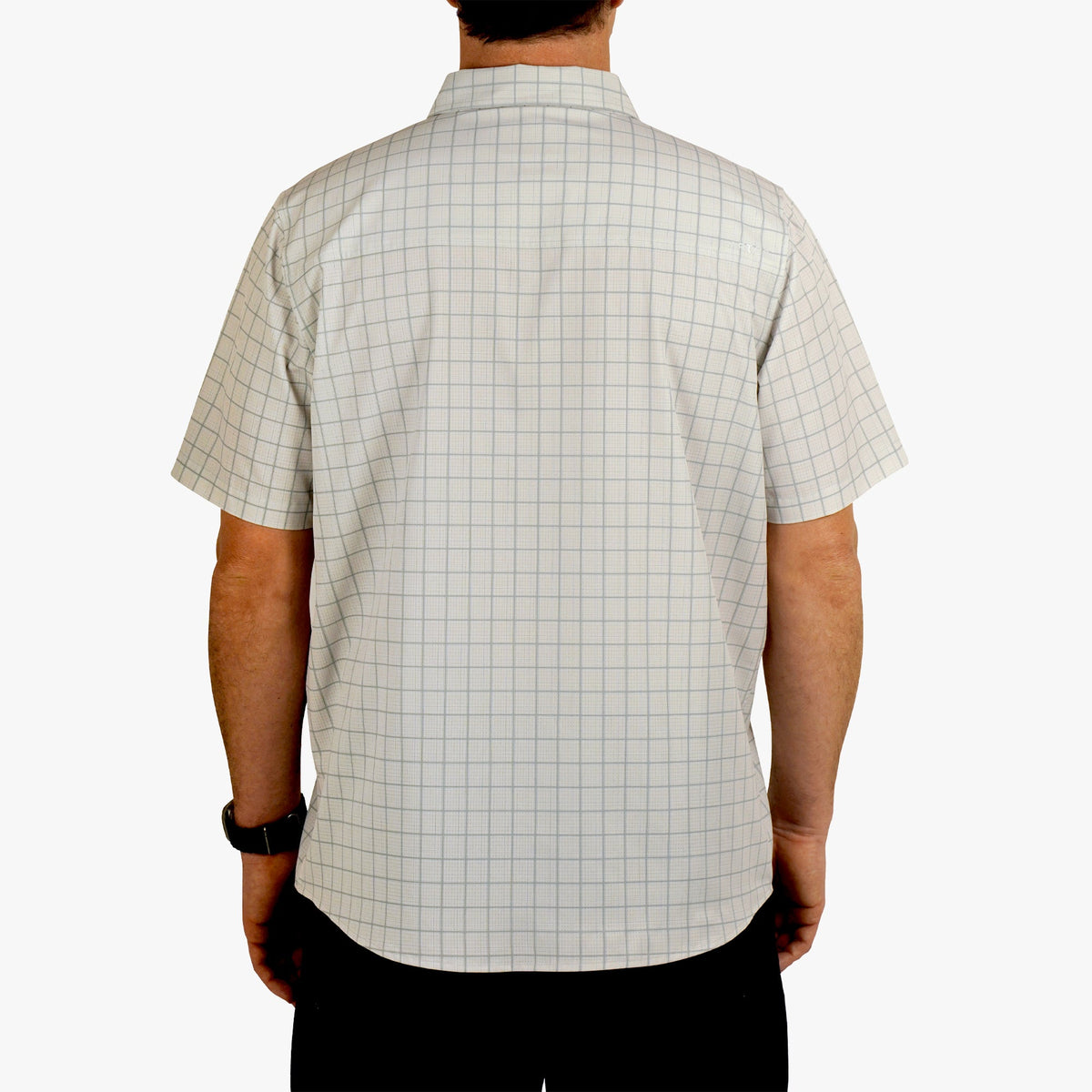 Oyster Gray Air O Mesh Printed SS Button Down Fishing Shirt / AFTCO Classic