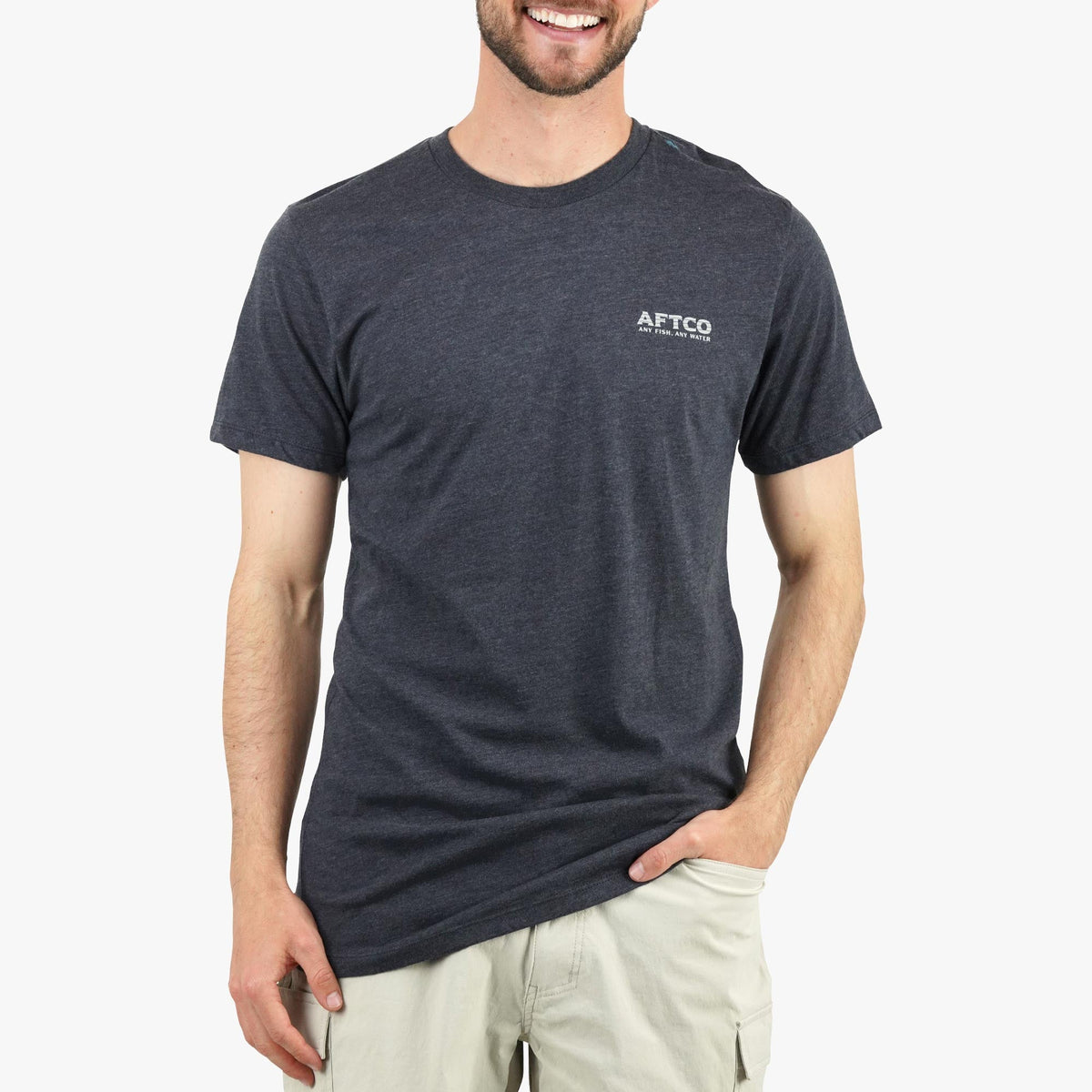 Charcoal Heather Frontier SS Fishing T-Shirts / AFTCO Signature
