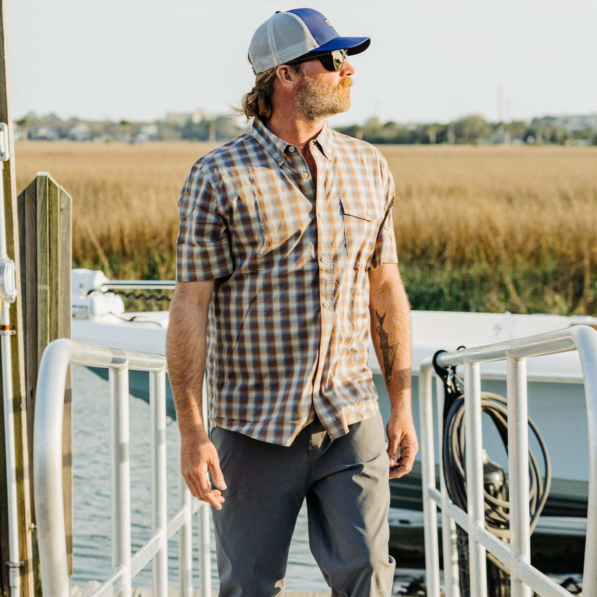 Splish Splash Portside SS Button Down Fishing Shirt / AFTCO Exclusive