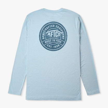 Dusk Heather Ocean Bound LS UV Protection Fishing Shirts / AFTCO Hot Sale