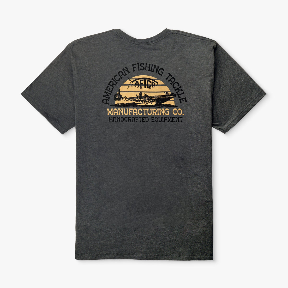Charcoal Heather Skipping SS Boating T-Shirt / AFTCO Top Pick