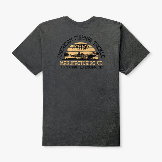 Charcoal Heather Skipping SS Boating T-Shirt / AFTCO Top Pick