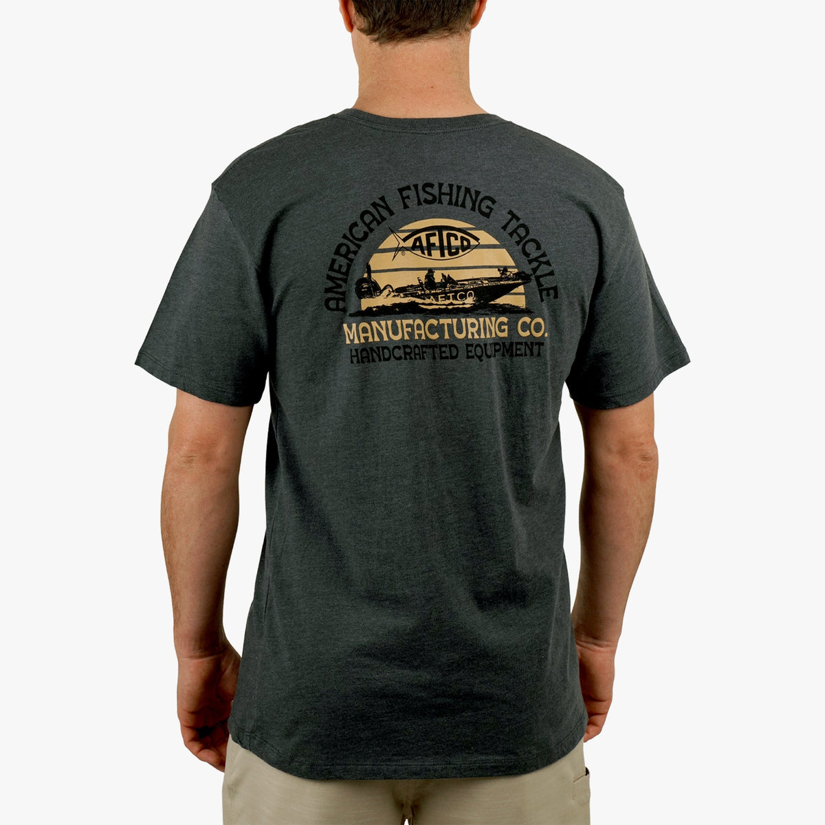 Charcoal Heather Skipping SS Boating T-Shirt / AFTCO Top Pick