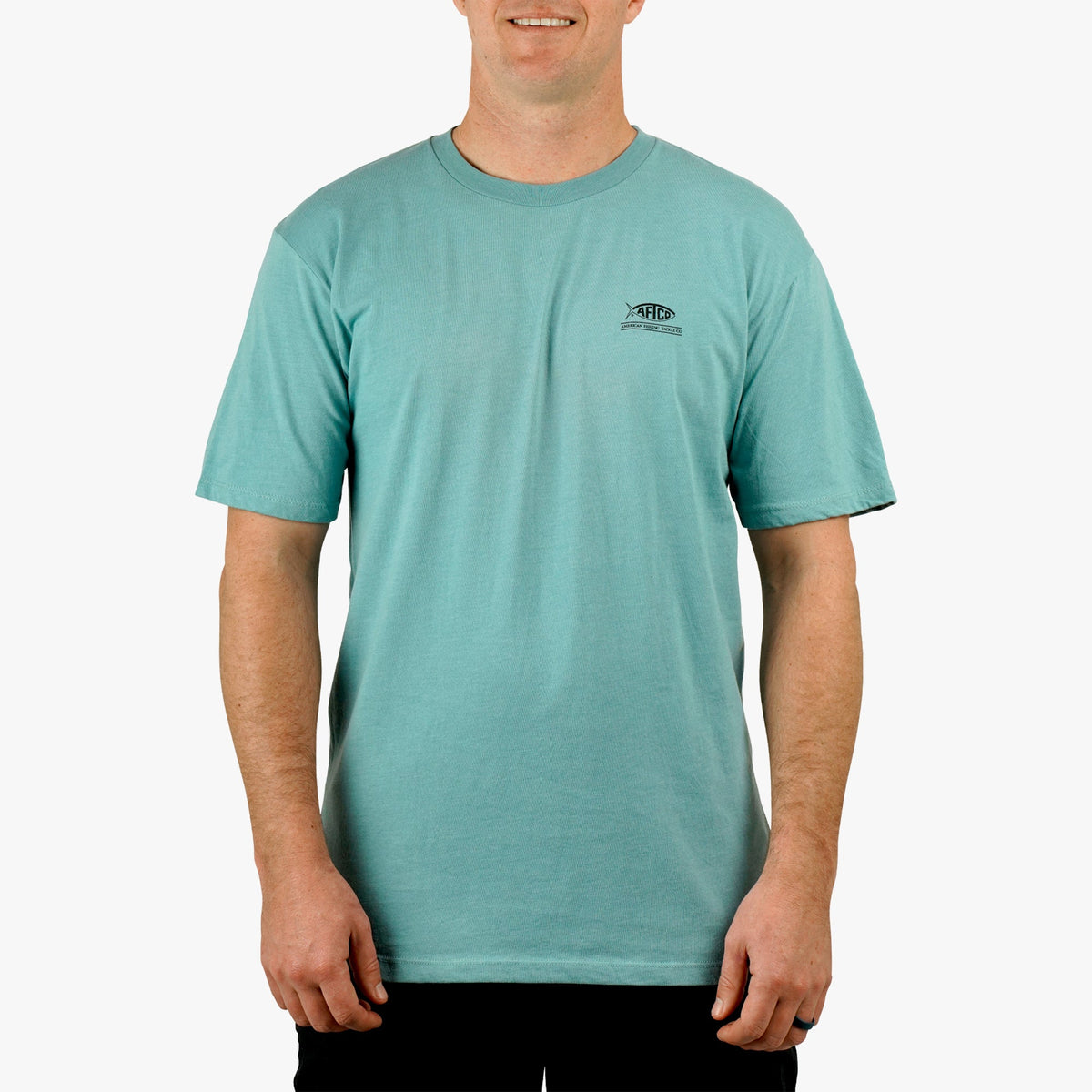 Charcoal Heather Skipping SS Boating T-Shirt / AFTCO Top Pick