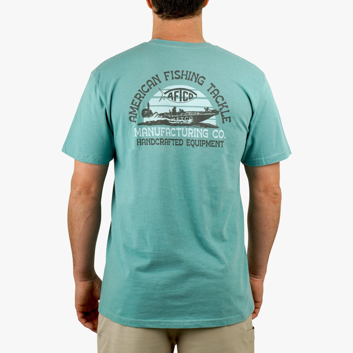 Charcoal Heather Skipping SS Boating T-Shirt / AFTCO Top Pick