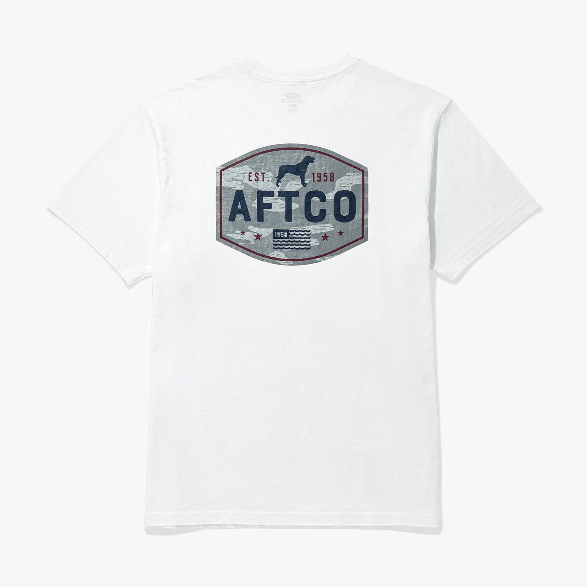 White Best Friend Men's Fishing T-Shirt / AFTCO Essential