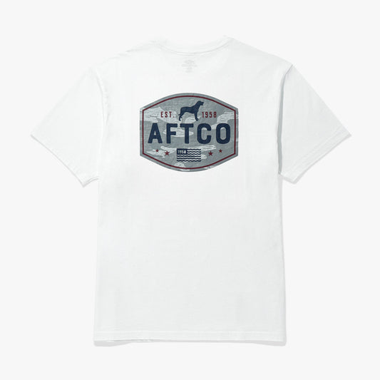 White Best Friend Men's Fishing T-Shirt / AFTCO Essential