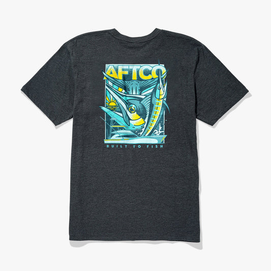 Charcoal Heather Billed Short Sleeve Men's Fishing T-Shirt / AFTCO Trending