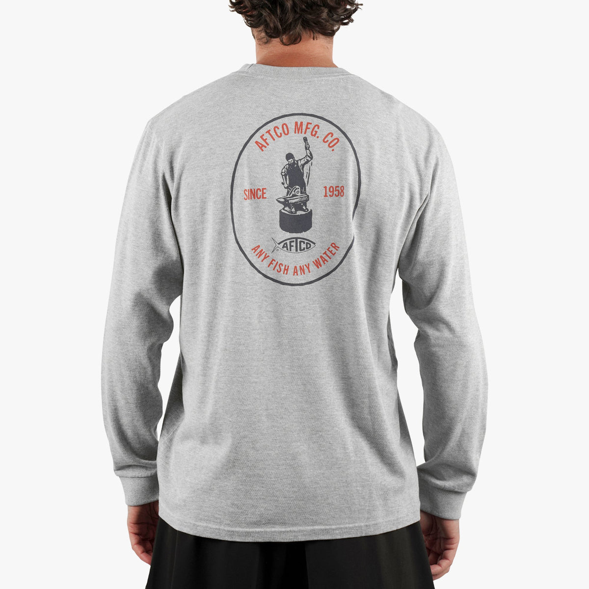 Athletic Heather MFG LS Fishing Tee Shirt / AFTCO Value