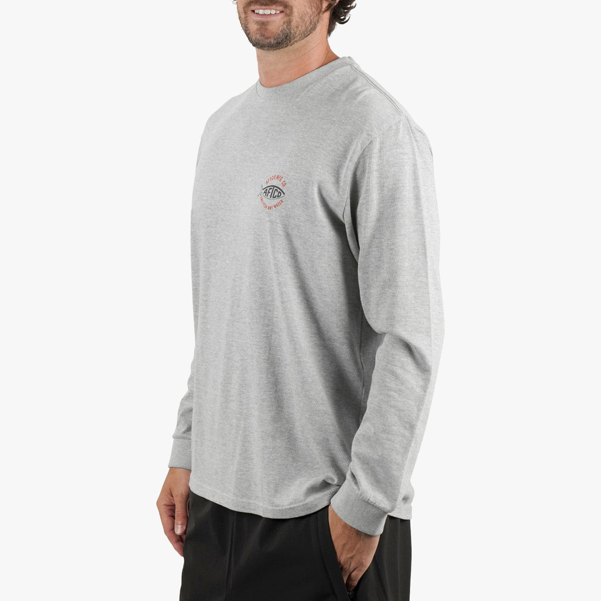 Athletic Heather MFG LS Fishing Tee Shirt / AFTCO Value