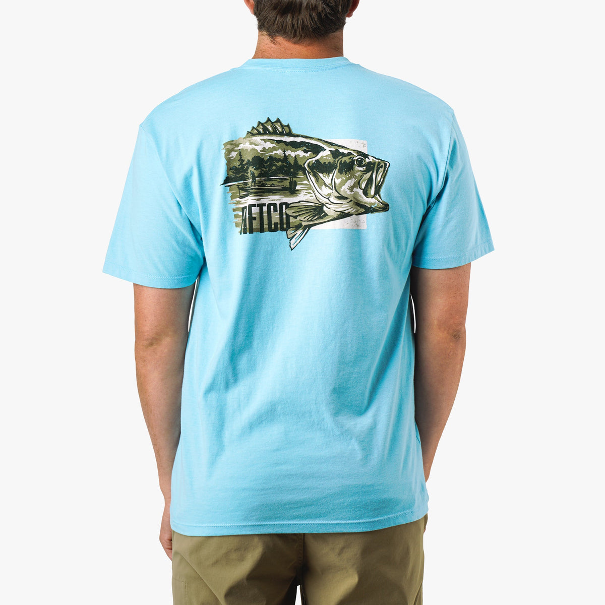 Milky Blue Heather Time-Off-Short Sleeve Men's Fishing T-Shirt / AFTCO Hot Sale