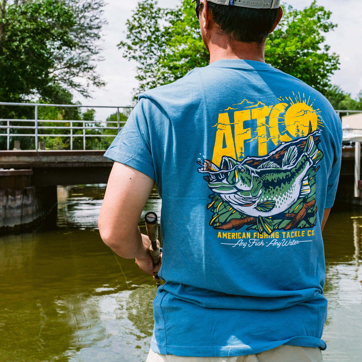 Azure Heather Shelter Fishing T-Shirts / AFTCO Discount