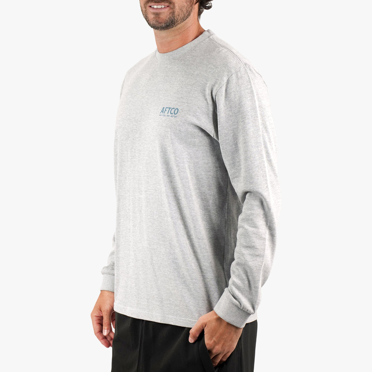 Navy Horizon Long Sleeve Fishing Tee Shirt / AFTCO Special Offer