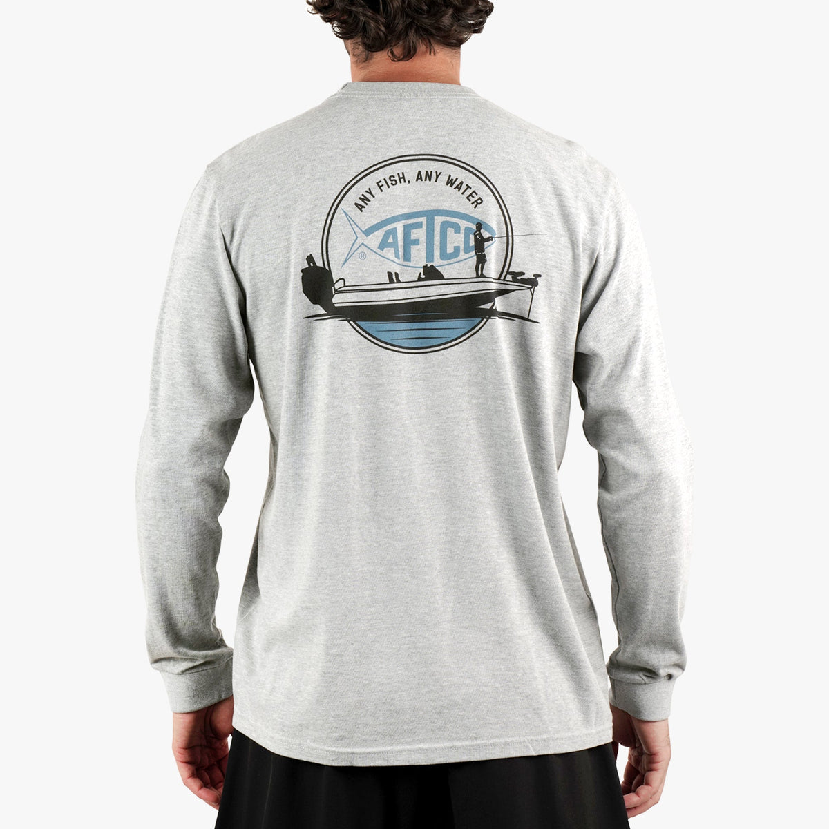 Navy Horizon Long Sleeve Fishing Tee Shirt / AFTCO Special Offer