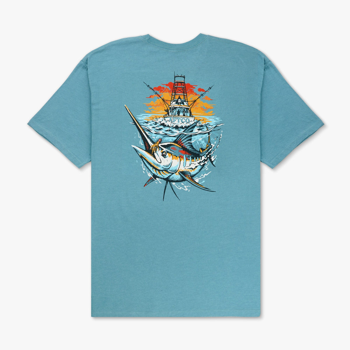 Aquifer Heather Ship Out SS Fishing T-Shirts / AFTCO Great Value