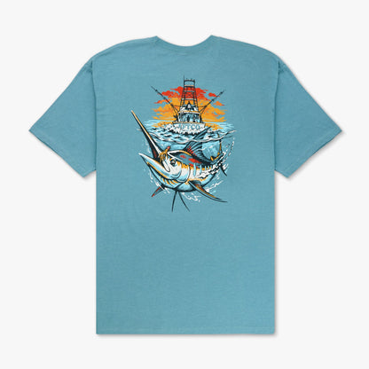 Aquifer Heather Ship Out SS Fishing T-Shirts / AFTCO Great Value