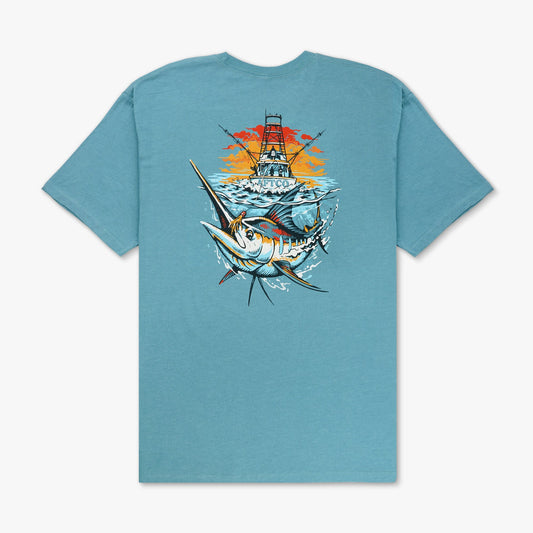 Aquifer Heather Ship Out SS Fishing T-Shirts / AFTCO Great Value