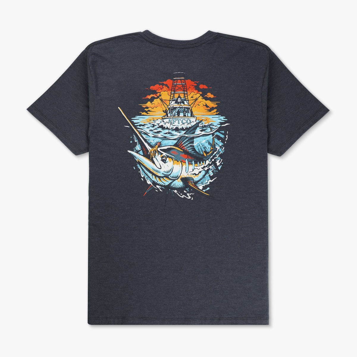 Aquifer Heather Ship Out SS Fishing T-Shirts / AFTCO Great Value