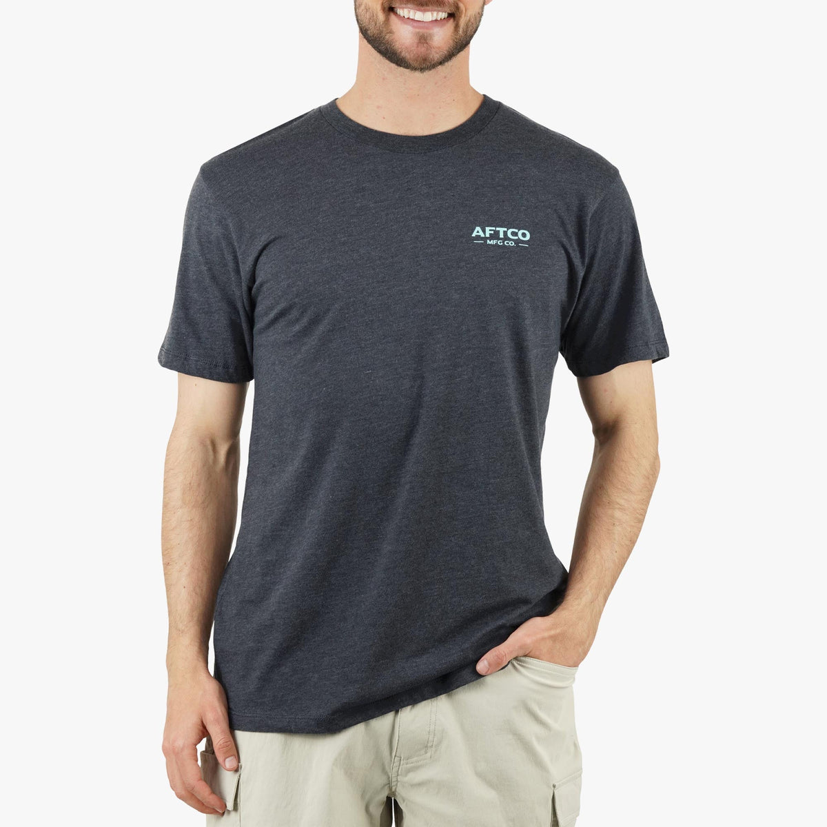 Aquifer Heather Ship Out SS Fishing T-Shirts / AFTCO Great Value