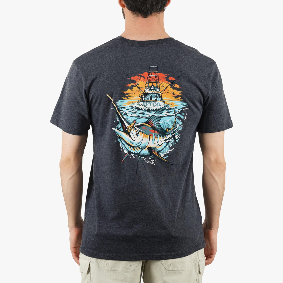 Aquifer Heather Ship Out SS Fishing T-Shirts / AFTCO Great Value